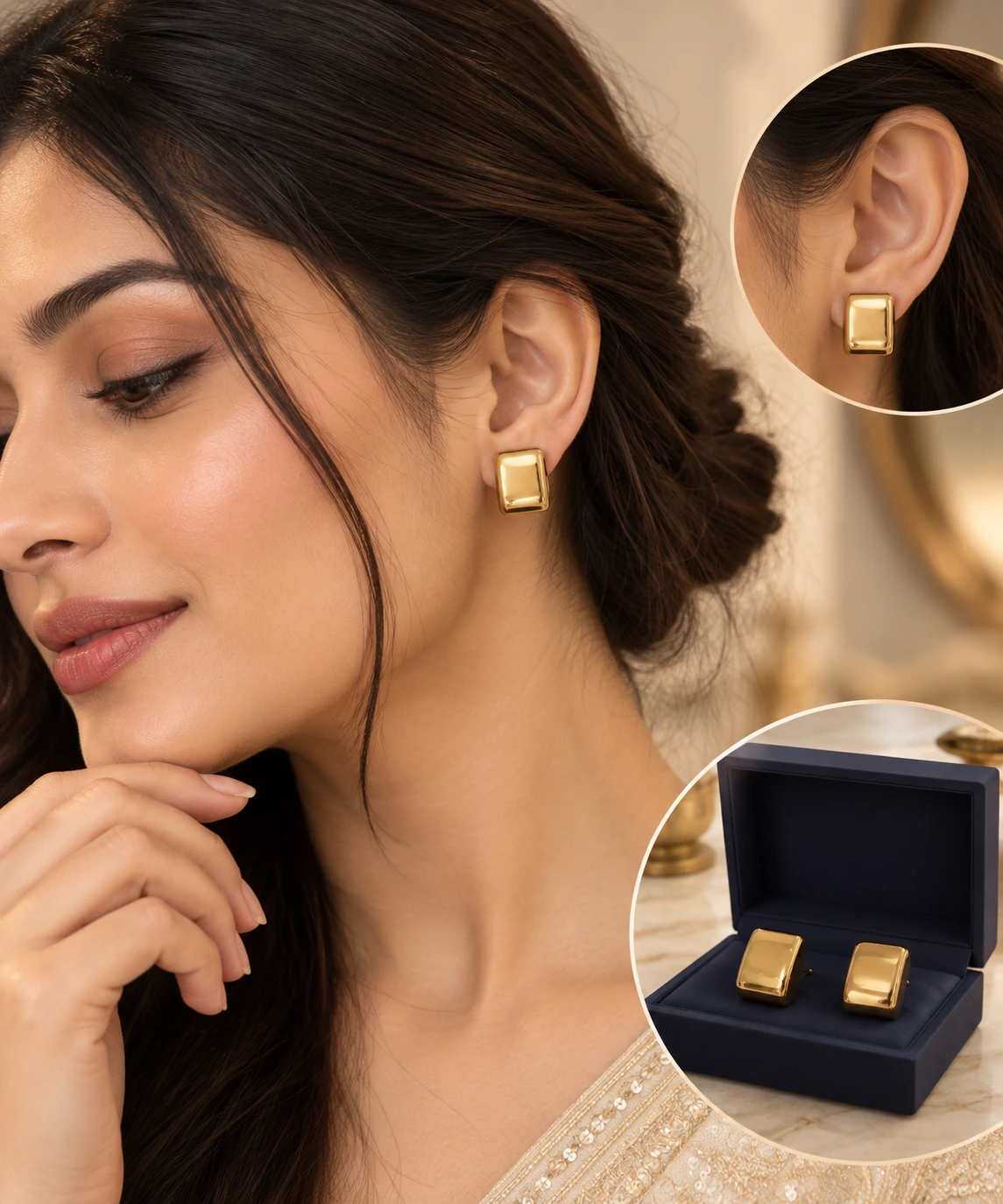 Regal Block Earrings