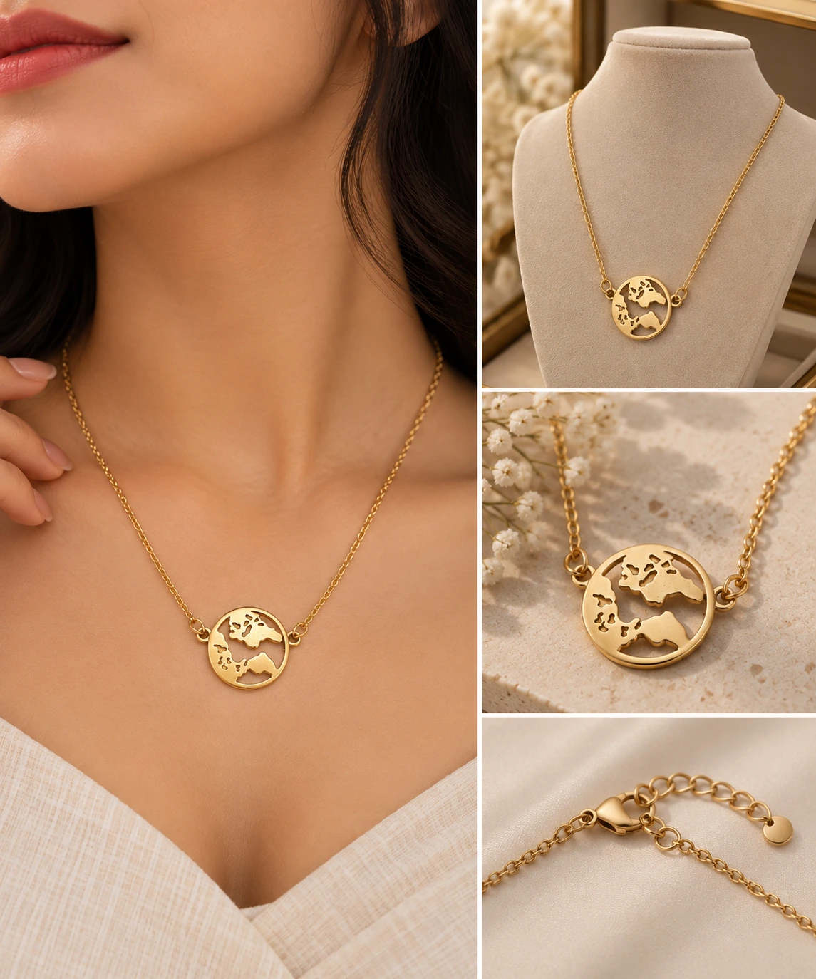 Trinaari Interlinked Circle Necklace