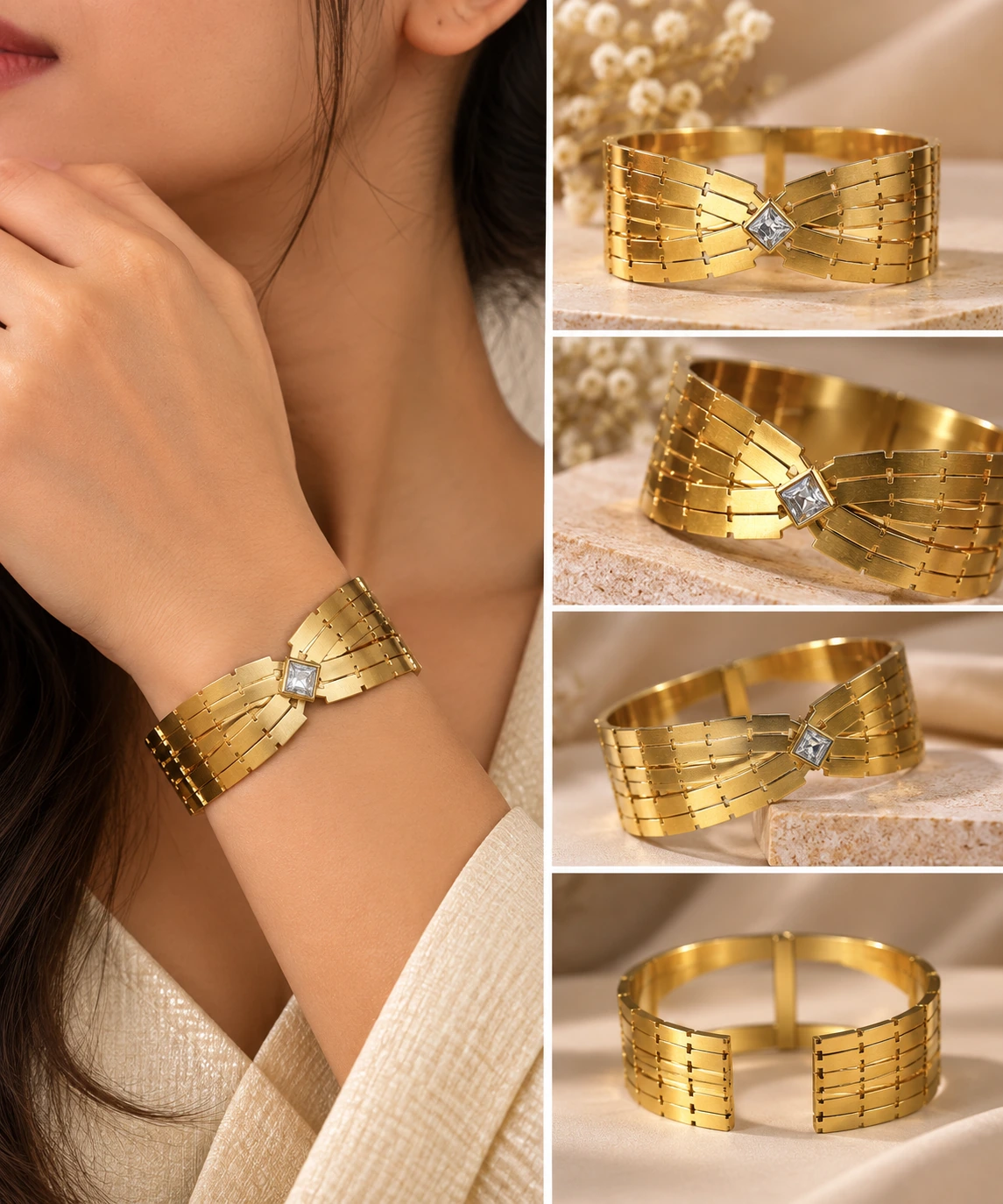 Golden Bow Cuff