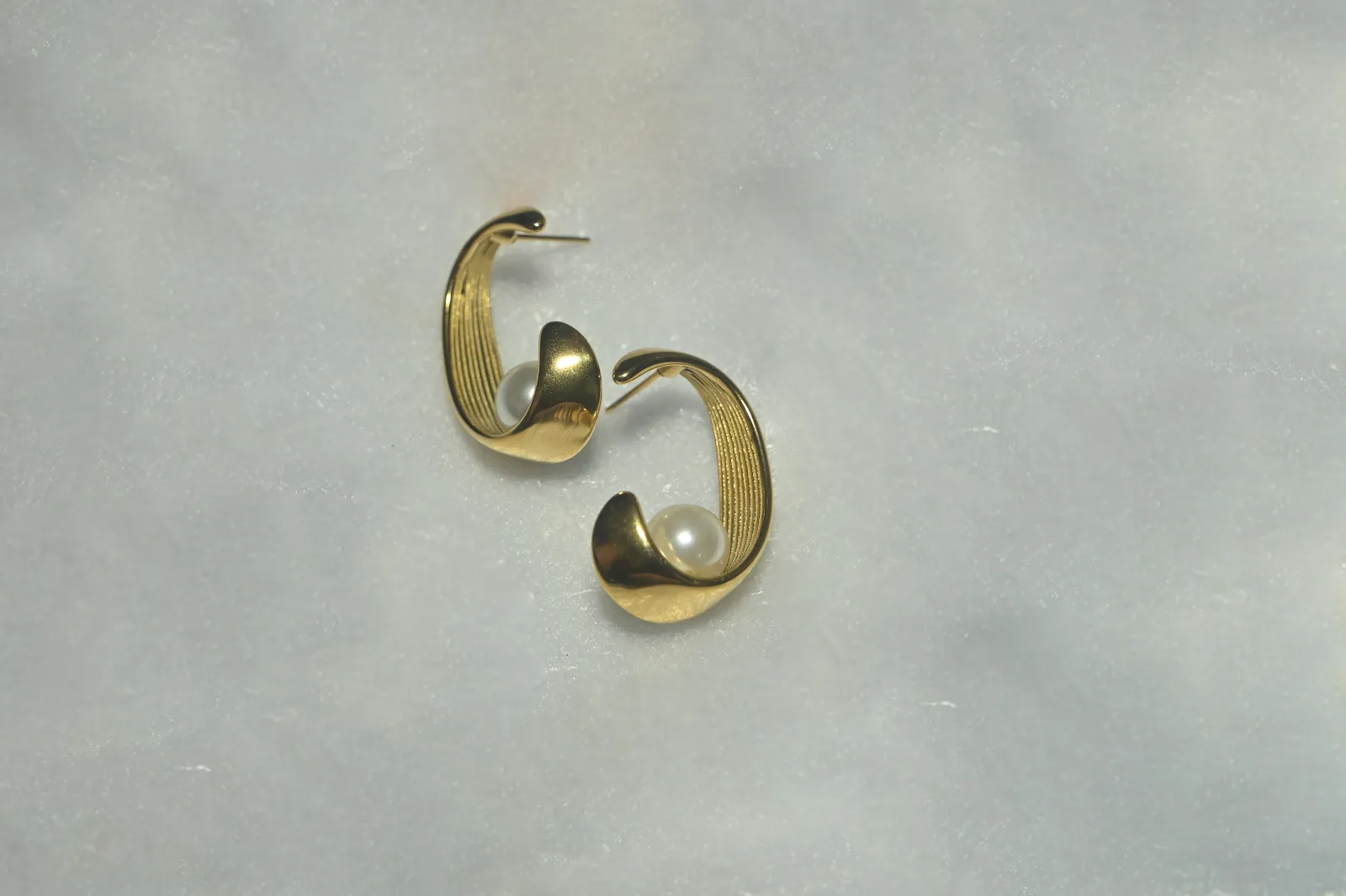 Golden Petal Glamour Earrings