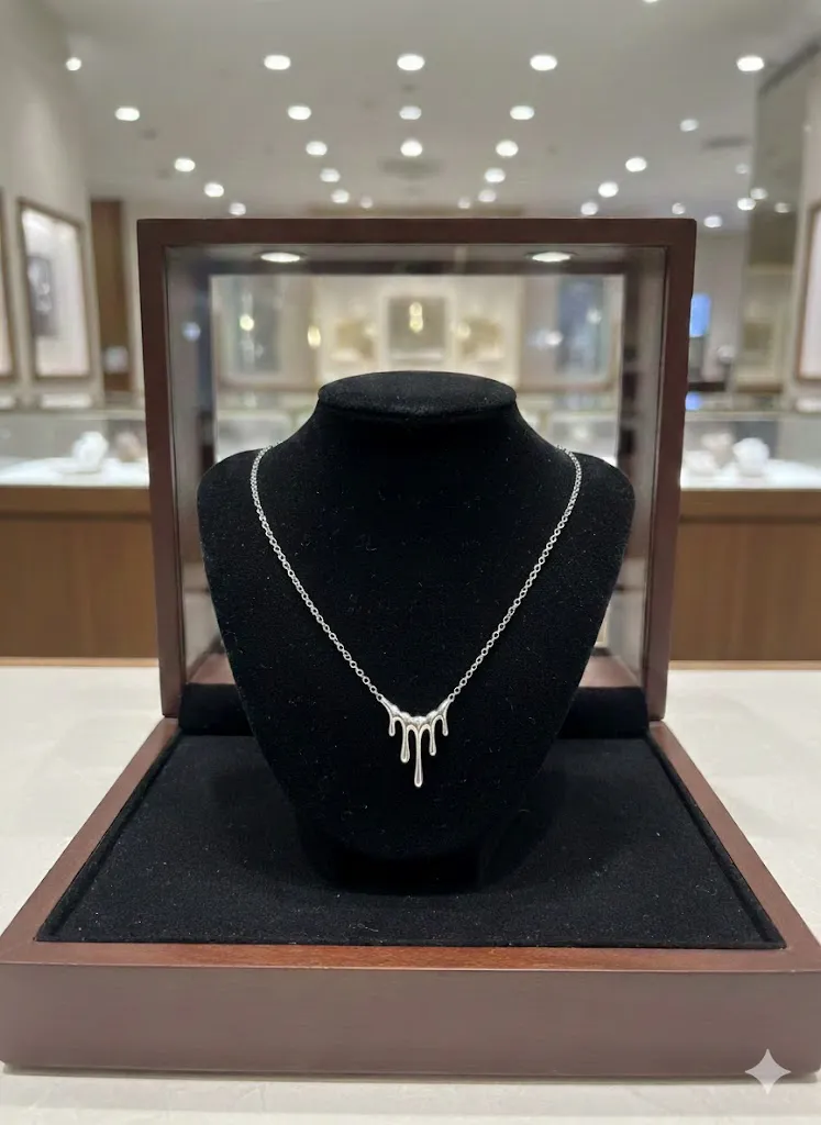 Liquid Drop Silver Necklace