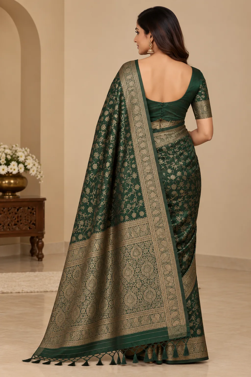 Mayura Emerald Banarasi Silk Saree