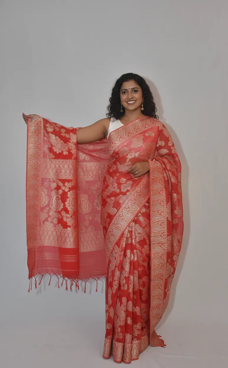Nirvana Crimson Bridal Banarasi