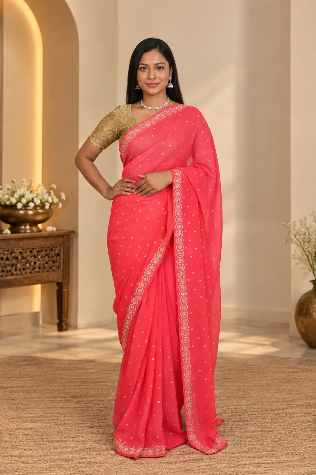 Mehak Rose Banarasi Silk Saree