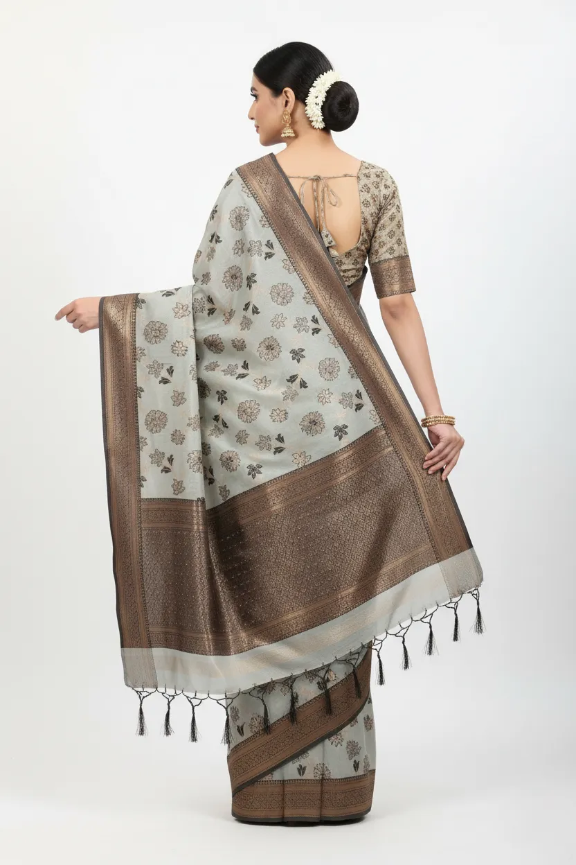 Saanvi Pista Green Banarasi Weave