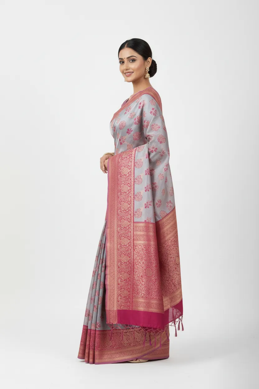 Sumedha Light Grey Banarasi