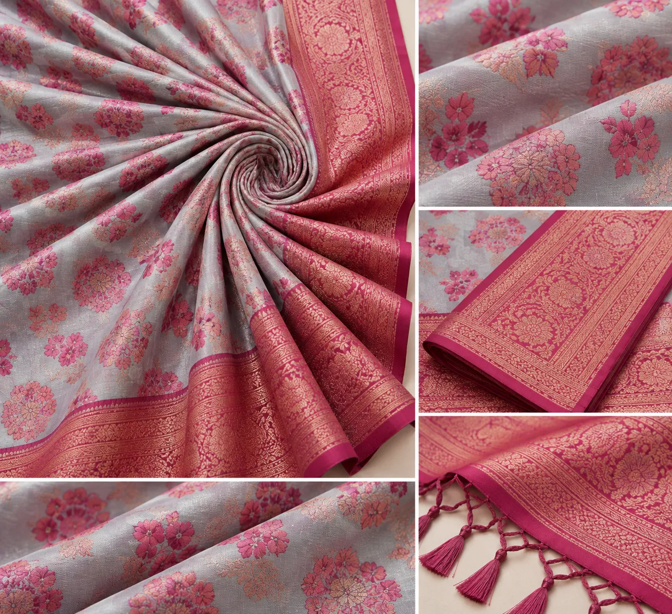 Sumedha Light Grey Banarasi