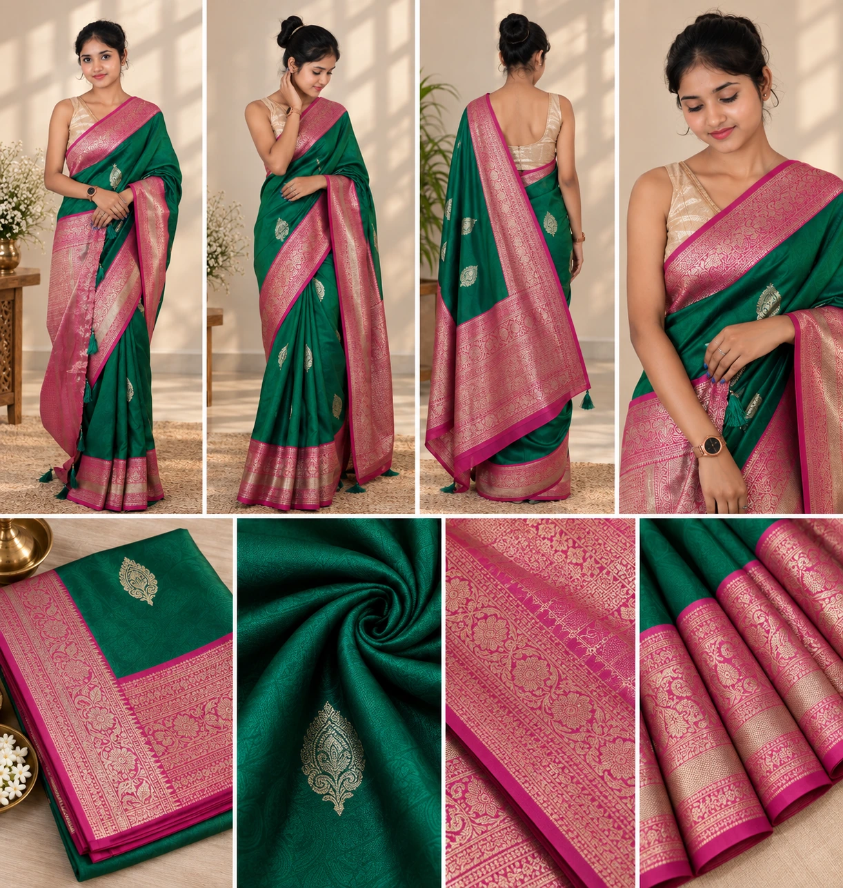 Nilambari Sea-Green Banarasi