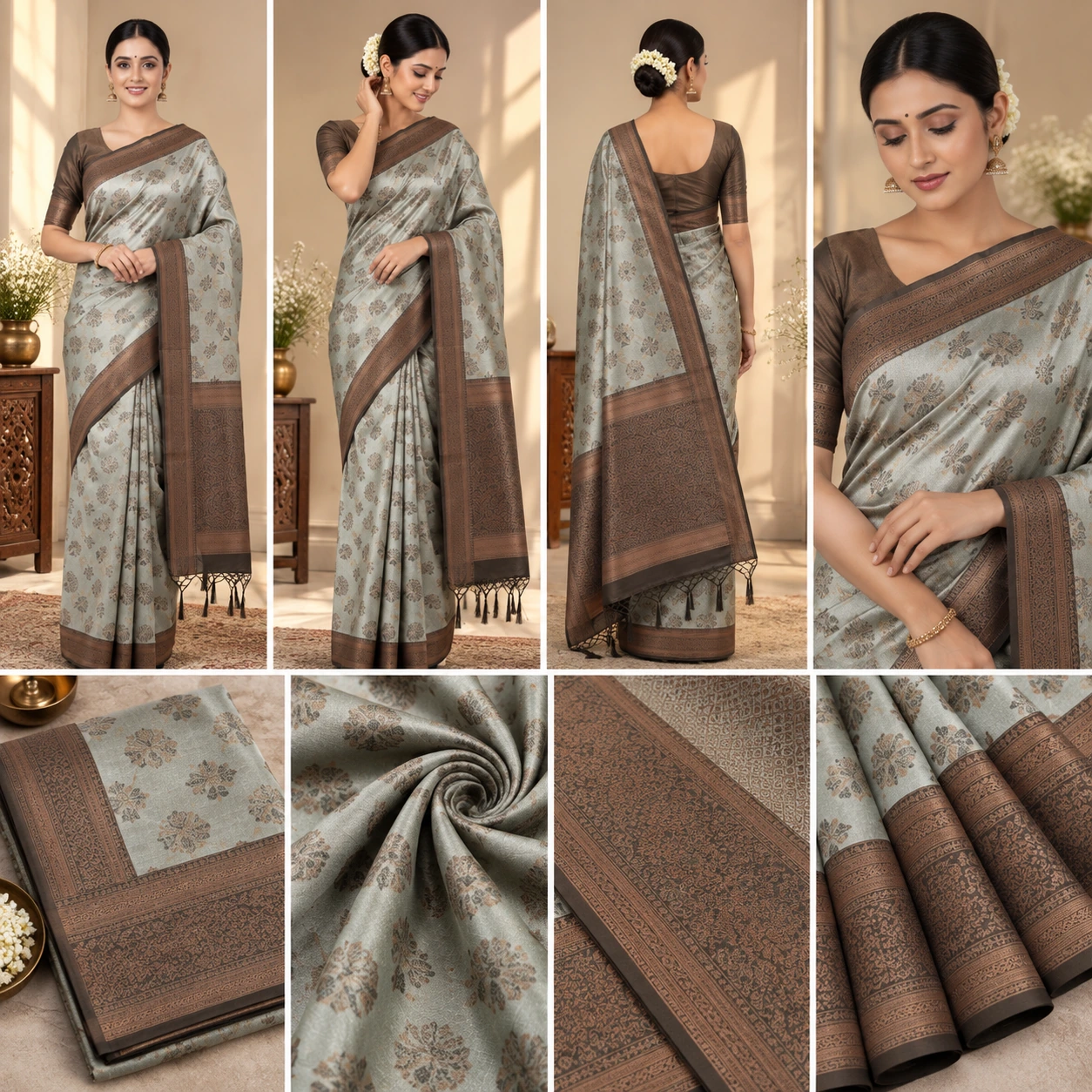 Saanvi Pista Green Banarasi Weave