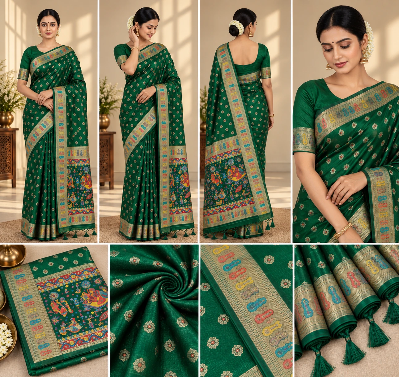 Anushka Green Banarasi Charm