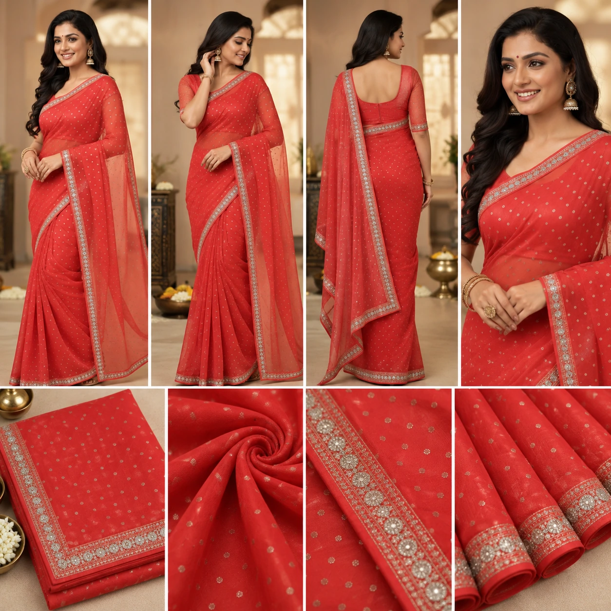 Kanika Ruby Red Banarasi Brocade