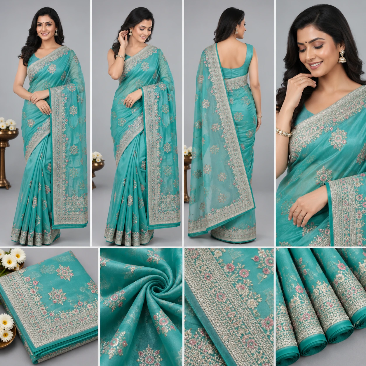 Chitrangada Light Green Banarasi Silk